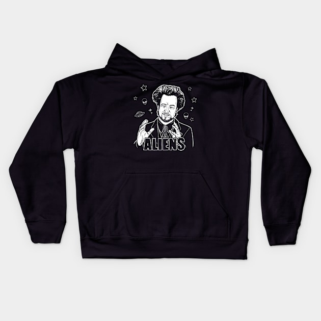 The Aliens Guy (Giorgio Tsoukalos) Kids Hoodie by jleonardart